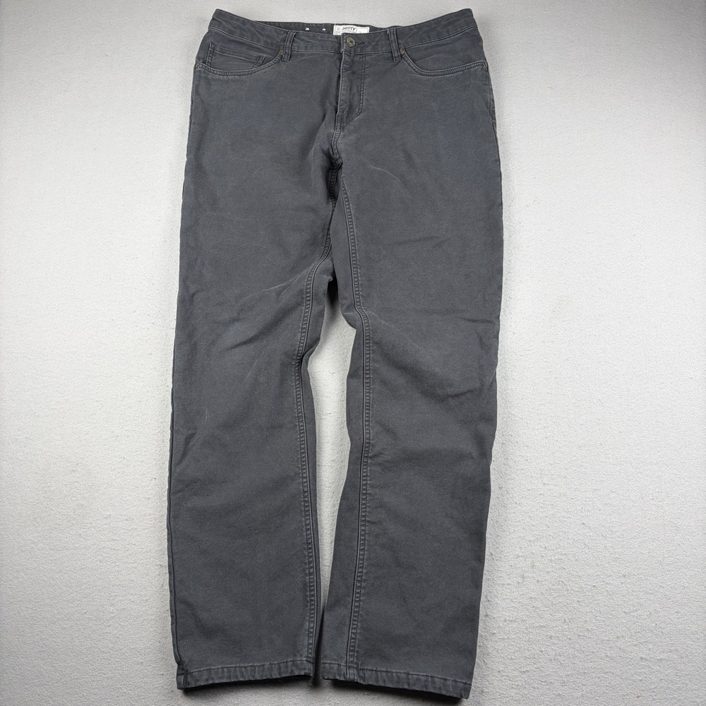 Jetty Supply Company Flannel Lined Pants Men's 34x31 Gray Straight Leg